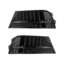 Pair Front Bumper Fog Light Honeycomb Grill Cover for Audi A3 8V S-Line 2017-2020