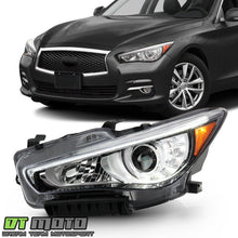 Left Side For 2014-2022 Infiniti Q50 w/o AFS LED DRL Projector Headlight Headlamp - Driver