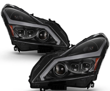 Black Headlights w/ LED Sequential Signal Switchback DRL For 2010-2013 Infiniti G37 G25 Q40 Sedan