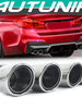 Chrome Exhaust Tips Upgrade for BMW G30 525i 528i 530i 540i M-Sport 2017-2019-2023