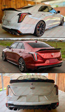 For 2020-2025 Cadillac CT4 V Blackwing Style Gloss Black Highkick Rear Trunk Spoiler Wing