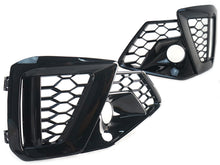 Gloss Black Front Bumper Fog Light Cover Grille For Audi A4 B9 S-LINE S4 2020-2025