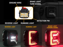 Smoke Rear LED Tail Lights For Jeep Wrangler JL JLU 2018-2025 Running Brake Lamp
