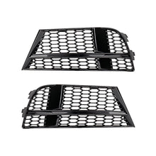 Gloss Black Honeycomb Fog Light Cover Grill for 2017-2020 Audi A3 8V S-Line