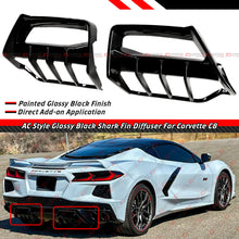 Gloss Black Rear Diffuser Add-On Kit For 2020–2025 Chevy Corvette C8 Stingray Z51 E-Ray