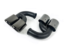 Gloss Black Exhaust Tips Pipes For Porsche 958.1 Cayenne 92A V8 2011-2014 Short Tailpipe
