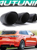 Black/Chrome Exhaust Tips Pipes For Porsche 958.1 Cayenne 92A V8 2011-2014