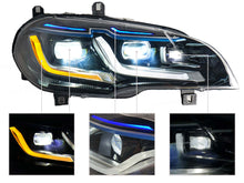 LED Headlight DRL Turn Signal Lamp Assembly For 2007-2013 BMW X5 E70 HID/Xenon w/o AFS