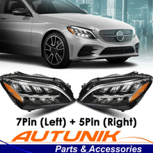 Full LED Fit For Mercedes C-Class C300 W205 2019-2021 Headlight Left+Right Pair ON-AFS