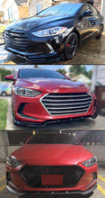 For 2017-2018 Hyundai Elantra Sedan Gloss Black Front Bumper Lip Splitter