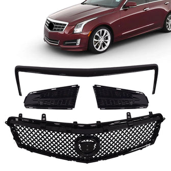 Front Grille Molding Trims Fog Ligth Cover for Cadillac ATS 2013 2014