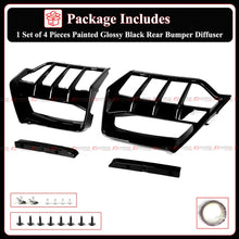 For 2020-2025 Corvette C8 Z51 E-Ray AC Style Gloss Black Rear Shark Fin Diffuser