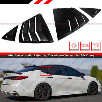 For 2025+ Toyota Camry Matte Black Quarter Panel Side Window Louver Cover