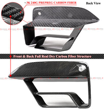 Dry Carbon Fiber Front Air Duct Vent Cover Trim & Front Grille Outline Frame For 2021-2023 BMW F90 M5 LCI