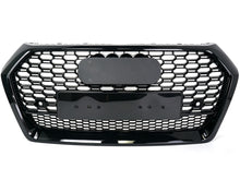 For Audi Q5 Non S-line 2018-2020 Gloss Black Front Honeycomb Mesh Grill+Fog Lamp Cover Bezels