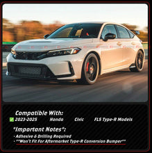 For 2023-2026 Honda Civic Type-R FL5 CTM V2 Carbon Fiber Front Bumper Lip Splitter