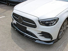 Gloss Black Front Bumper Splitter For Mercedes E-Class W213 Sedan AMG 2021-2023