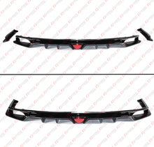 For 2022-2026 Honda Civic Mc Style Fe180 Gloss Black Rear Diffuser W/ Led Light