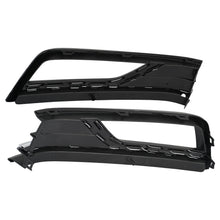 LH+RH Front Bumper Fog Light Cover Grille Glossy Black For Audi A8 D3 4E 2008-2010