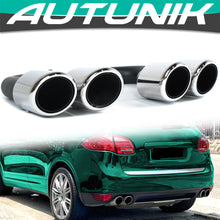 Chrome Exhaust Tips Muffler for Porsche Cayenne 2011-2014 Long Pipes