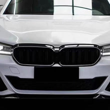 For 2021-2023 BMW 5Series G30 G31 LCI Front Bumper Kidney LED Light Grille Grill Gloss Black