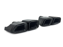 Black Quad Exhaust Tip Muffler Pipe Replace For Mercedes W204 W221 W212 W218