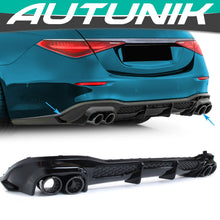 Gloss Black Rear Diffuser w/ Dual Exhaust Tips for Mercedes W223 Sedan S500 S560 S580 AMG 2021-2024 di223