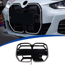 Gloss Black Front Bumper Grille w/ LED Light for BMW 4 Series G22 G23 430i M440i 2021-2026