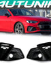 Black Front Fog Light Grill Cover for AUDI A4 B9 Sline S4 2020-2024 fg295