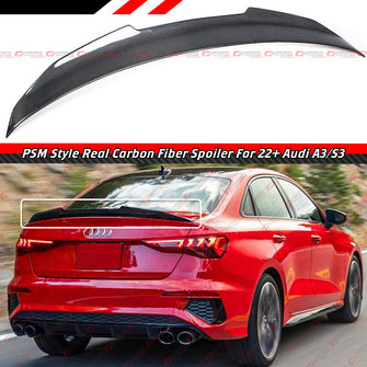 For 2022-2025 Audi A3 S3 RS3 8Y Carbon Fiber Rear Trunk Spoiler Wing