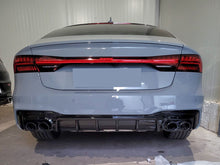 Gloss Black Rear Diffuser & Exhaust Tips for Audi A7 C8 S-line 2019-2024 di85