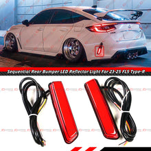 For 2023-2025 Honda Civic Type-R FL5 Rear Bumper Sequential LED DRL Side Reflector Light