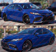 For 2018-2024 Toyota Camry CTM Reservoir Blue Black 2-Toned Side Skirt Extension