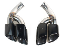 Square Exhaust Pipe Tips Black fit for Porsche Cayenne Base 2015 2016 2017 2018