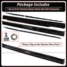 For 2023-2025 Honda Accord Yofer Black Side Skirt Extension - Meteorite Gray Trim