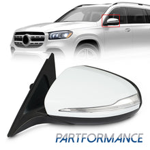 White Left Driver Side Mirror w/ Blind Spot for 2014-2020 Mercedes W222 S450 S500 S550 Sedan