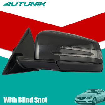 Black left Side Mirror w/ Blind Spot For 2010-2017 Mercedes E350 E400 2 Doors Coupe W207 C207