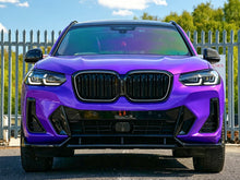 For 2022-2024 BMW X3 X4 G01 G02 W/LED Dual Line Front Kidney Grille Gloss Black