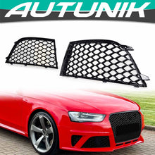 L+R Front Bumper Fog Light Cover Side Grille BezelFor Audi RS4 2013-2015