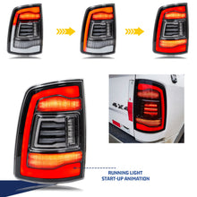 LED Tail Lights for Dodge Ram 1500 2009-2018 4th Gen Sequential Grey Rear Lamps