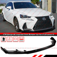 Gloss Black Front Bumper Lip Splitter For 2017-2020 Lexus IS200t IS300 IS350