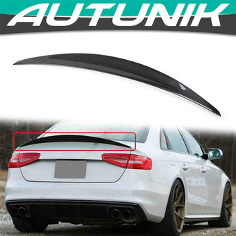 Real Carbon Fiber Trunk Spoiler Wing For AUDI A4 B8 Sedan 2009-2012