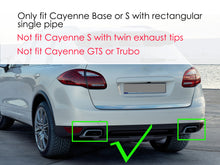 Sporty Exhaust Tips Black For Porsche Cayenne V6 V8 2011-2014 Short Pipe