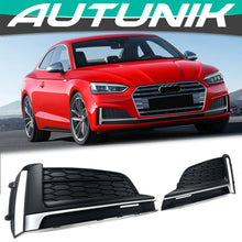 Chrome Front Fog Light Grille Cover for 2017-2019 Audi A5 S-line S5 B9 fg358