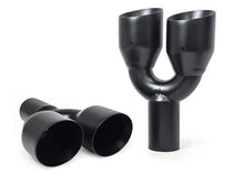 Staggered Black Quad 4.5" Out 3" In 304 Stainless Steel Exhaust Tips Dual Wall