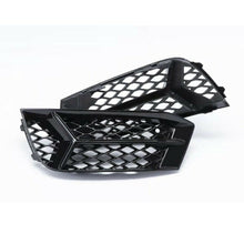 Black Front Fog Light Grill Covers for Audi A3 8V Sedan Standard 2017-2020