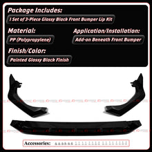 For 2025-2026 Honda Civic Sedan Hatchback V2 Gloss Black Front Bumper Lip Splitter