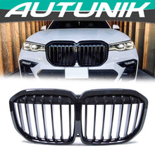 Glossy Black Front Kidney Grille Single Slat for BMW X7 G07 2019-2022