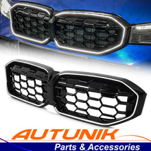 Gloss Black Front Kidney Grille w/LED Light For BMW G20 330i M340i 2023-2025