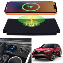 Wireless Charger Center Console Qi Charging Pad for Toyota Highlander 2020-2024